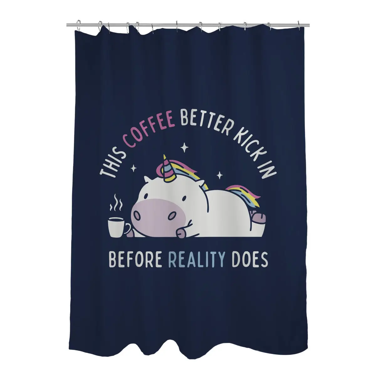 Coffee Before Reality Shower Curtains