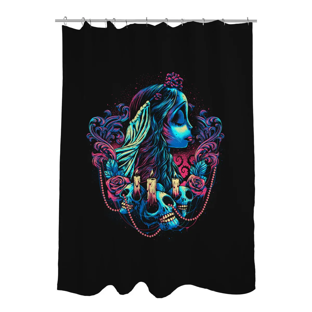 Colorful Bride Shower Curtains