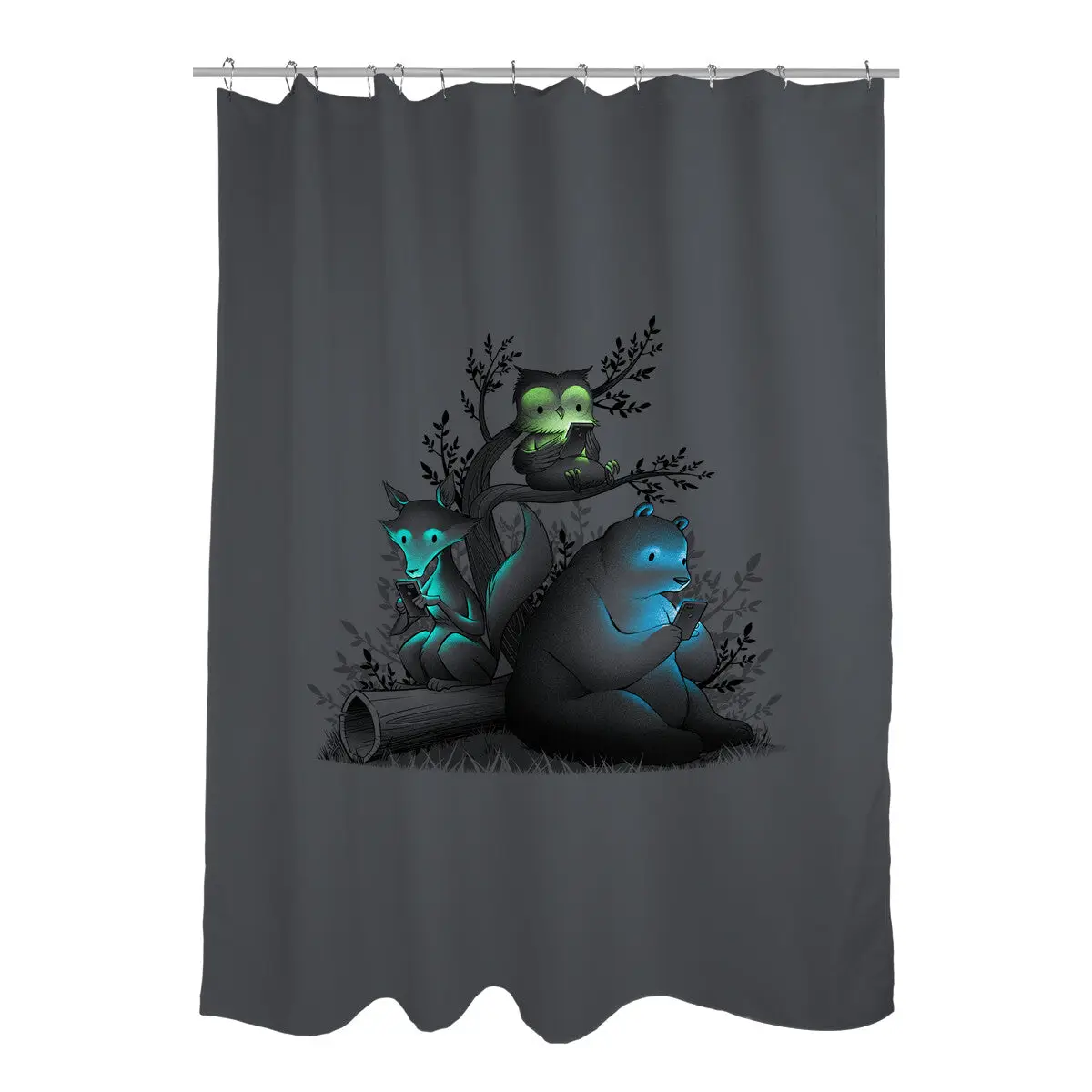 Connecting With The Forest Animals Shower Curtains