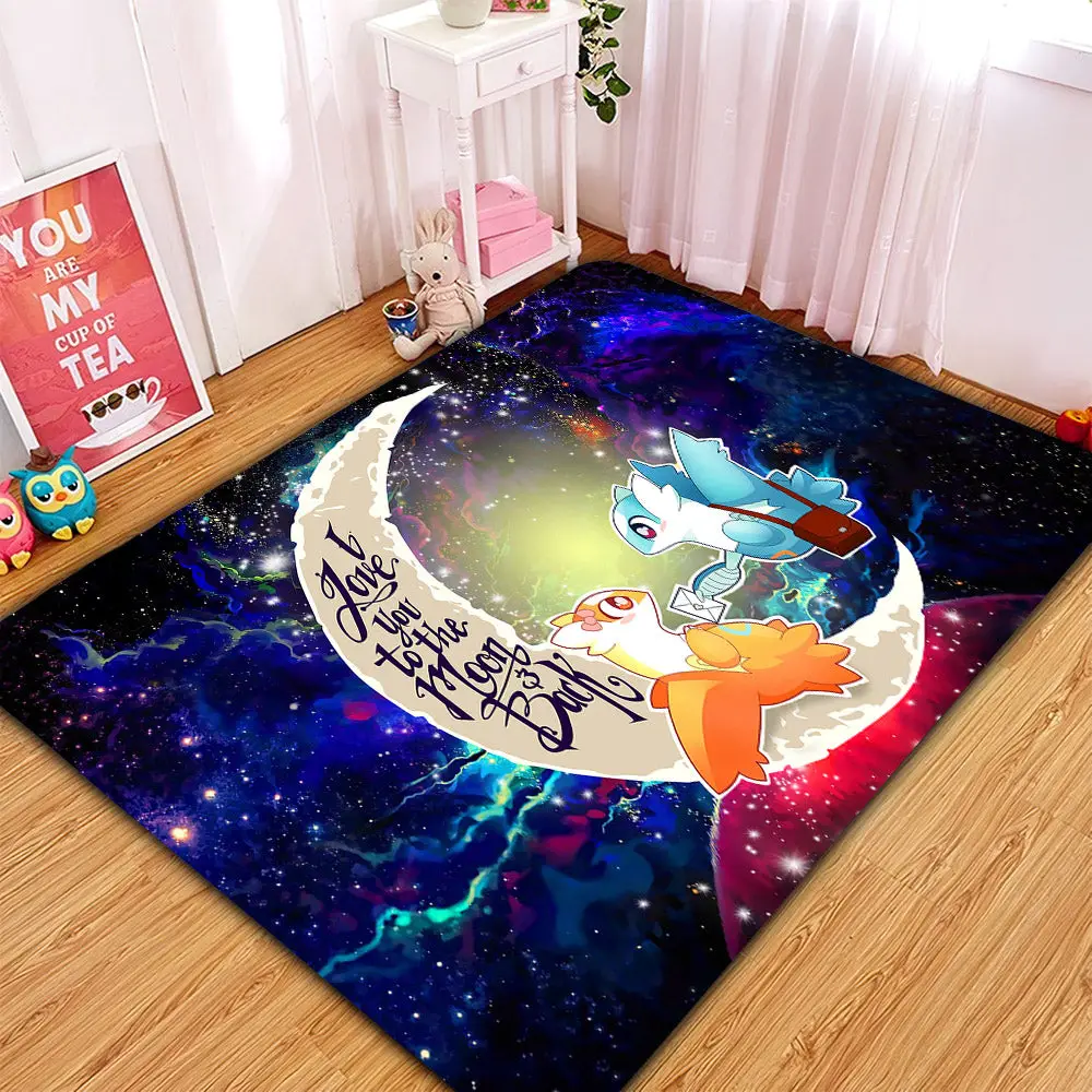 Couple Latios Latias Love You To The Moon Galaxy Rectangular Area Rug