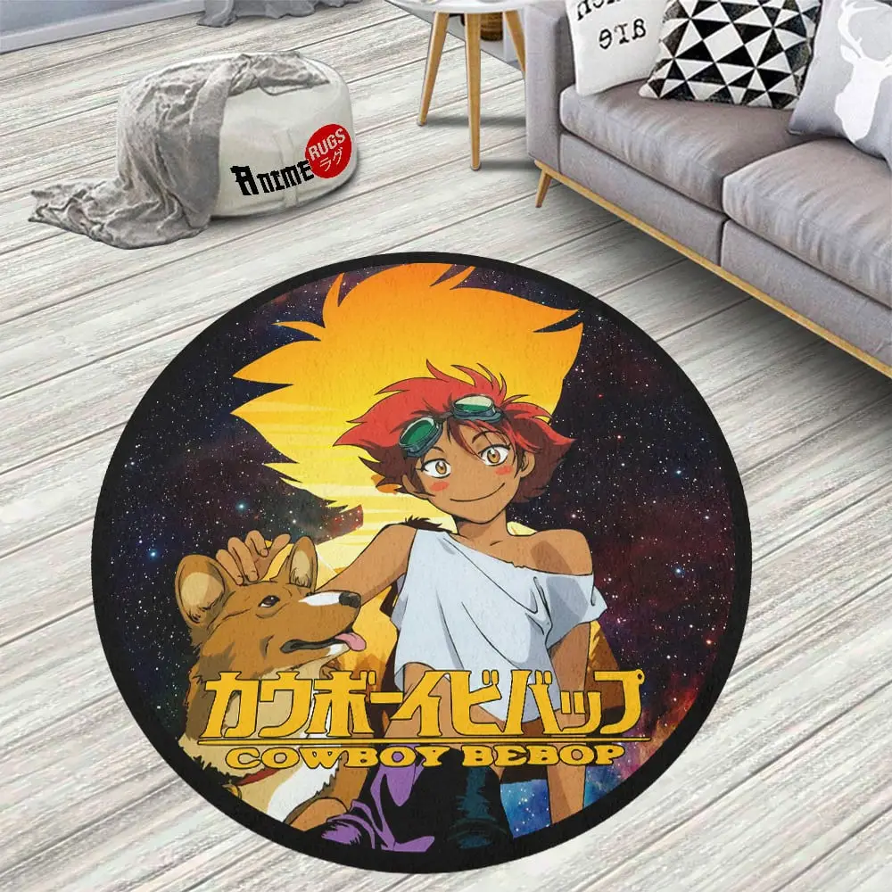 Cowboy Bebop Edward Wong Skid-Proof Round Rug