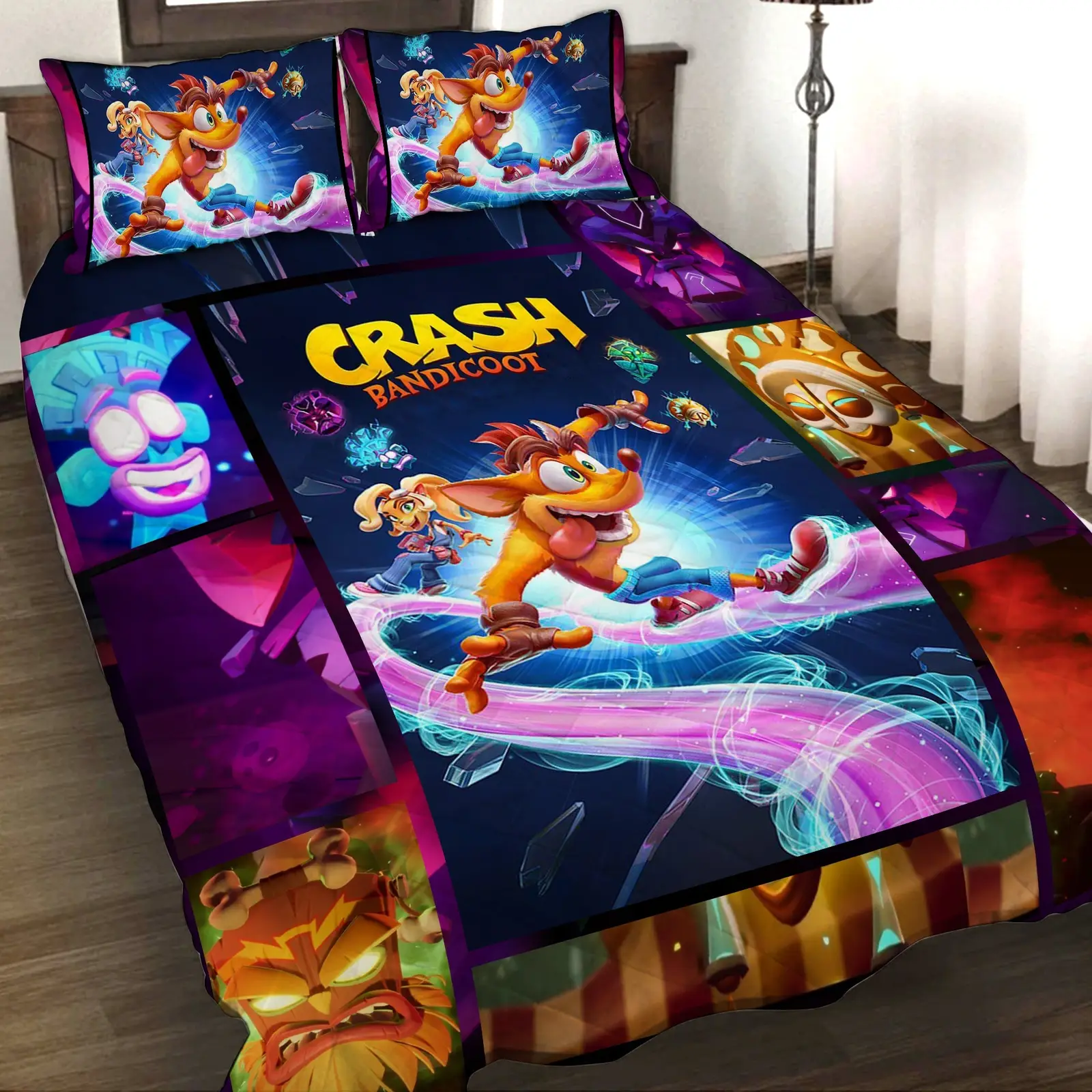 Crash Bandicoot 3D Quilt Set