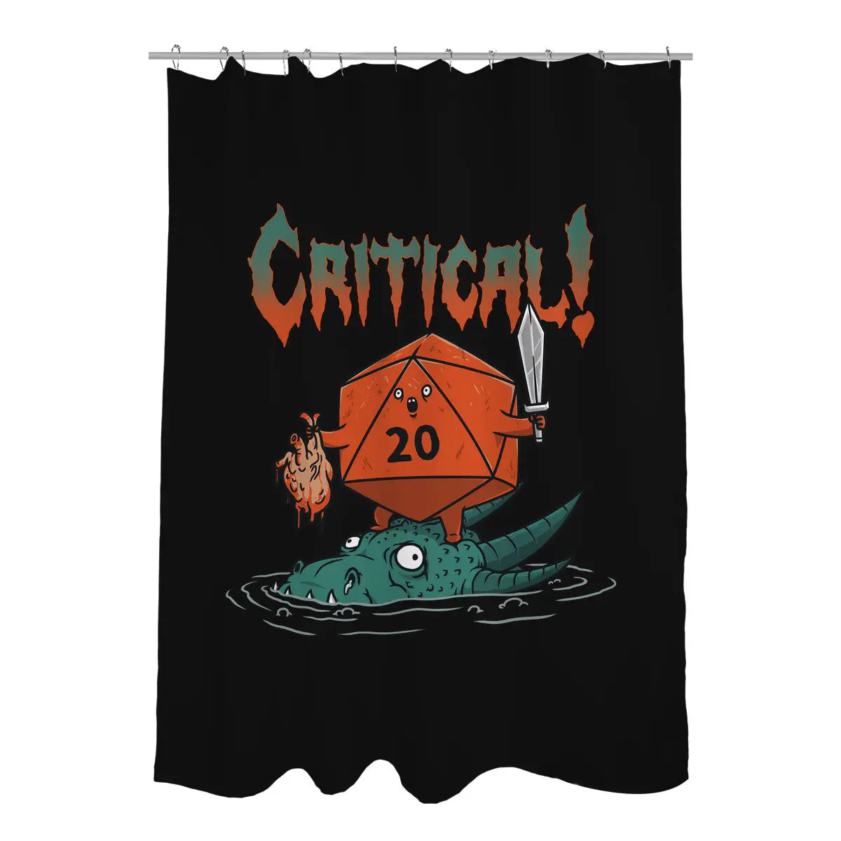 Critical Death Metal Shower Curtains