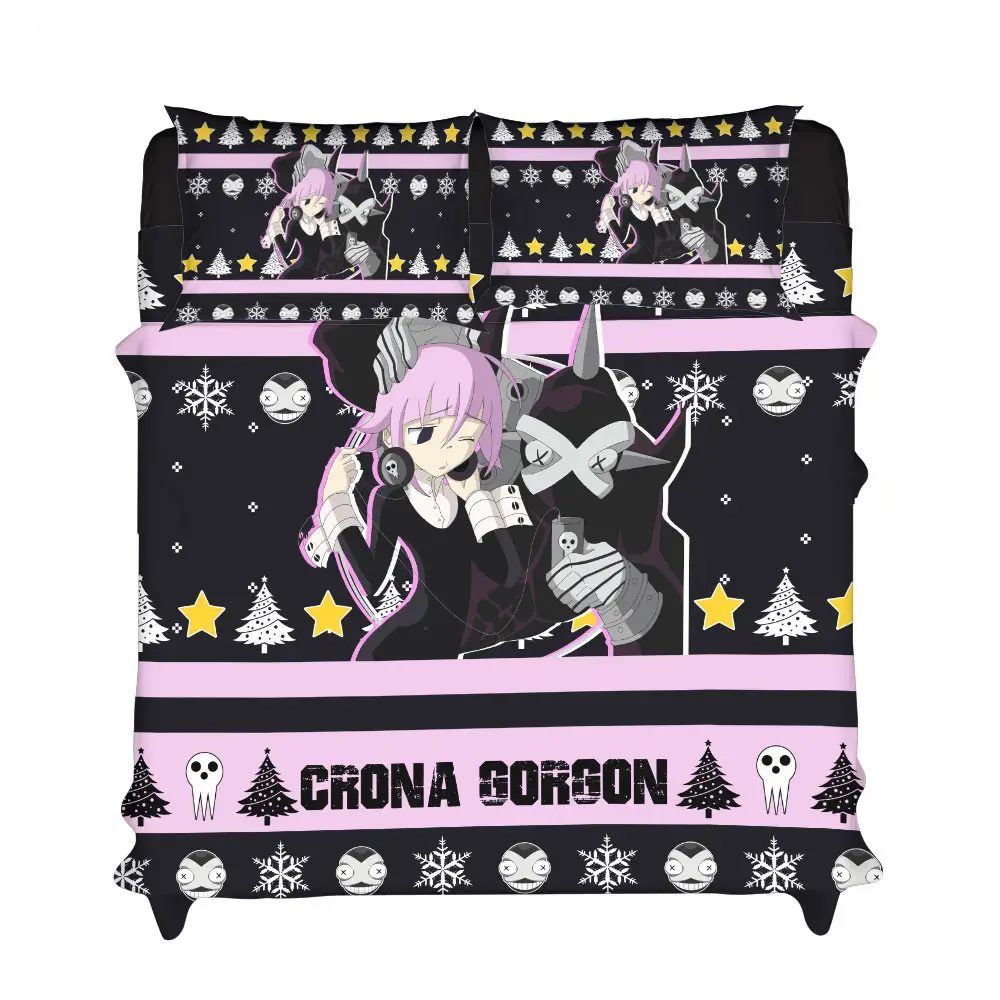 Crona Gorgon Xmas Bedding Set Bed Room Home Decor For Anime Fans