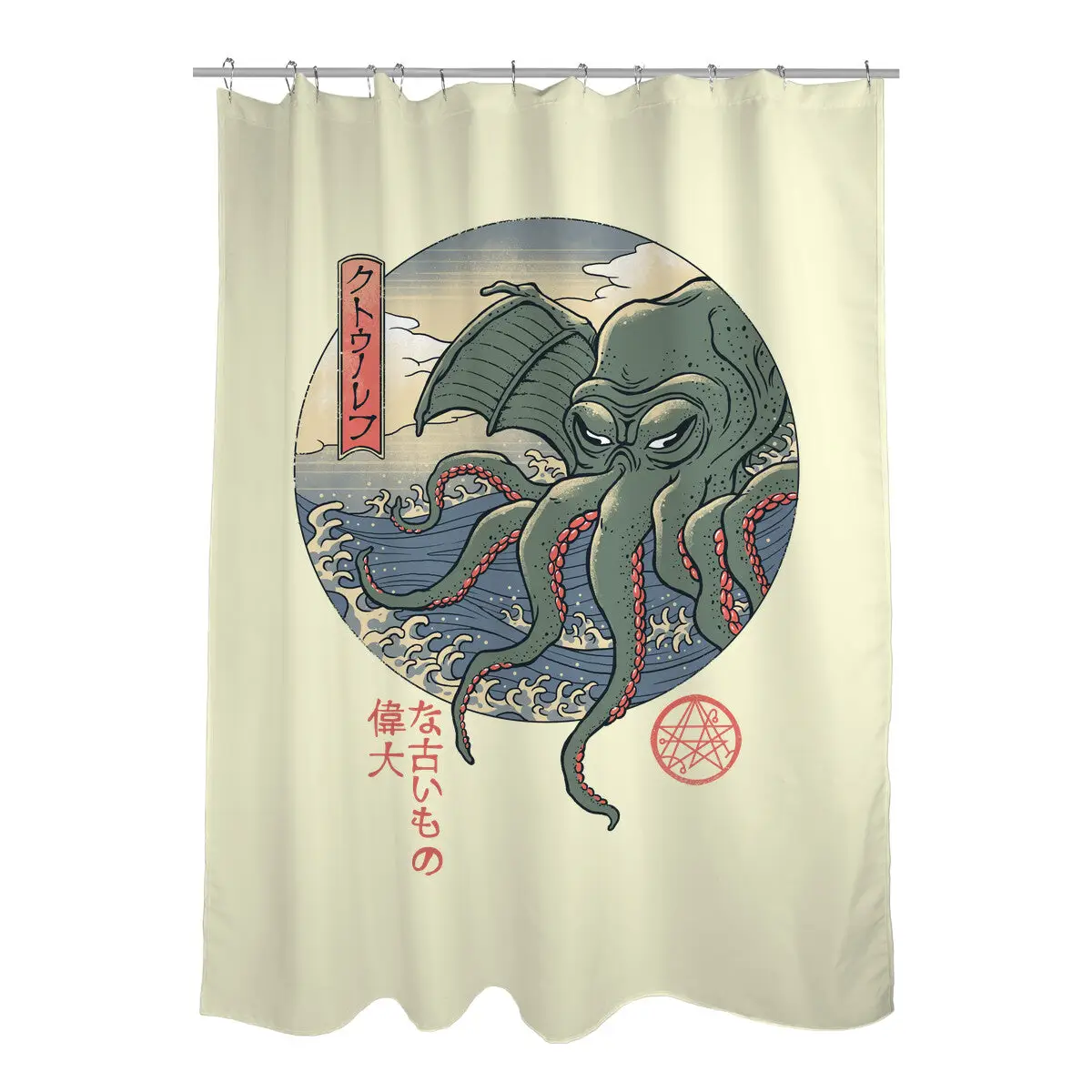 CTHULHU UKIYO-E Shower Curtains