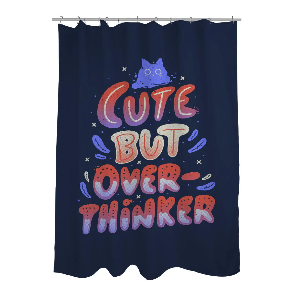 Cute But Overthinker Shower Curtains