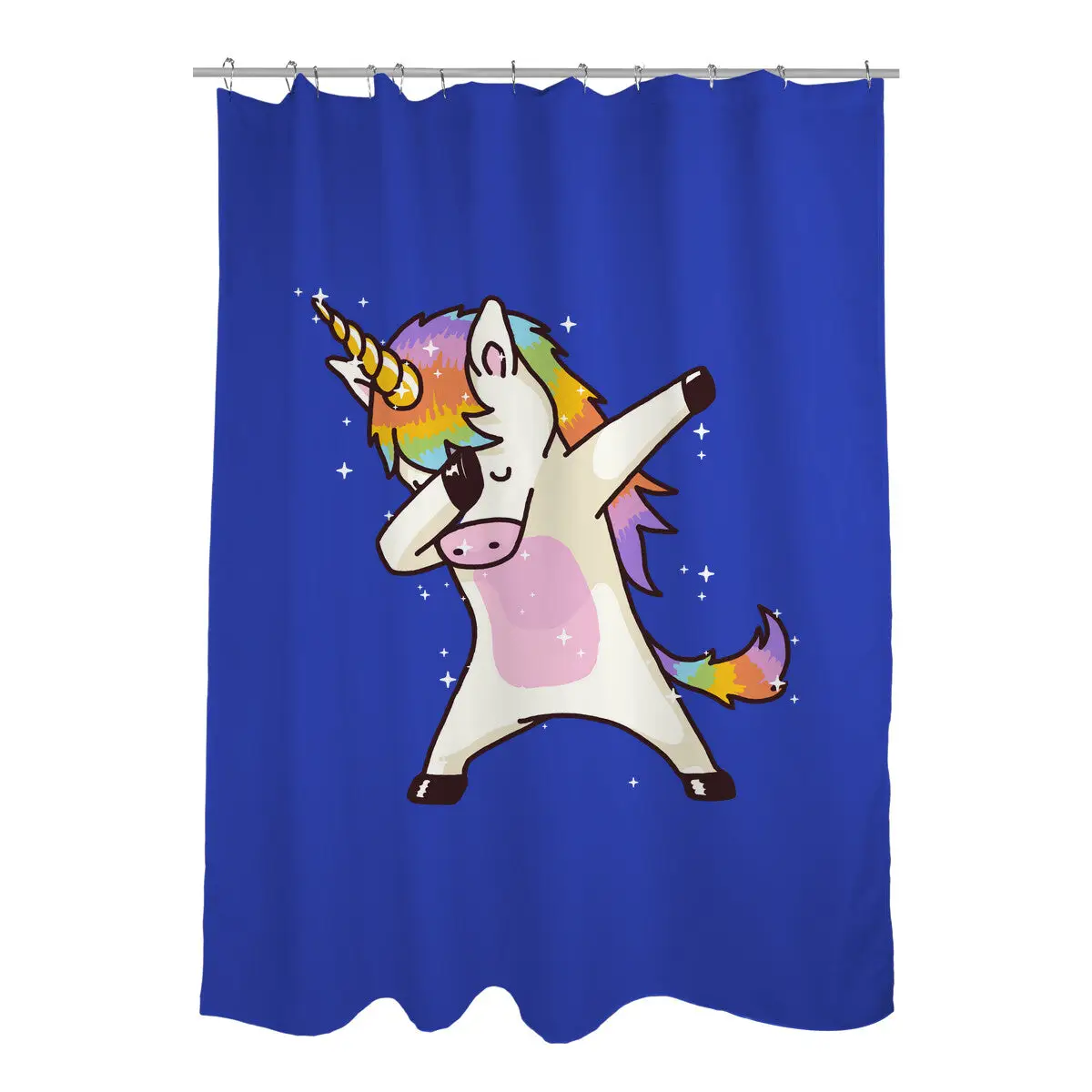 Dabbing Unicorn Shower Curtains