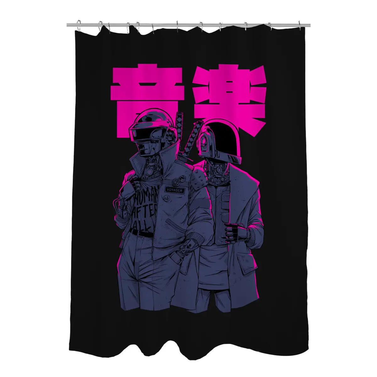 Daft Cyberpunk Shower Curtains
