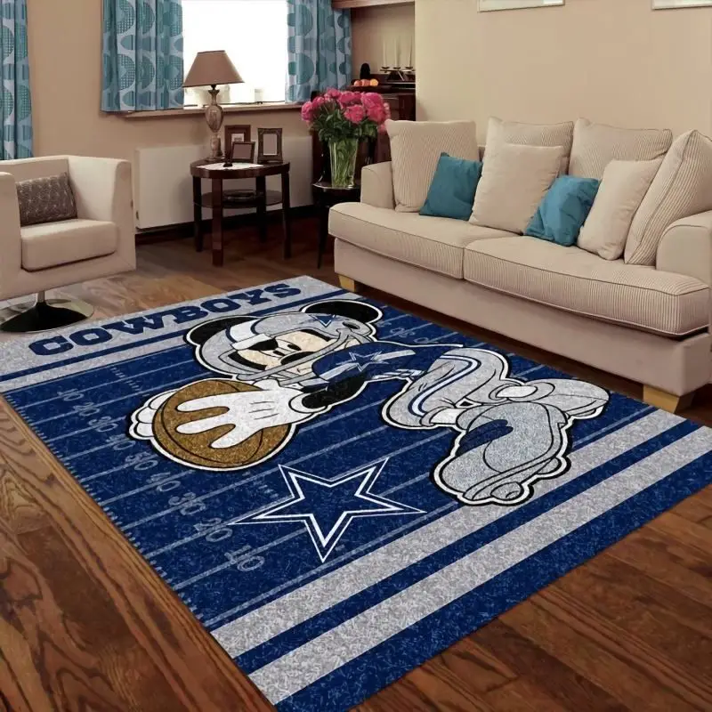 Dallas Cowboys Mickey Mouse Decorative Rug Home Decor