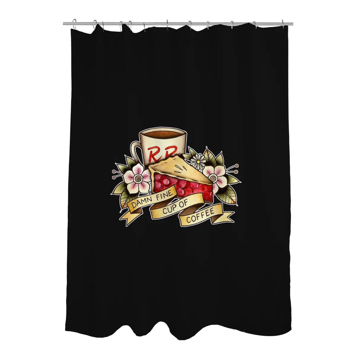 Damn Fine Tattoo Shower Curtains