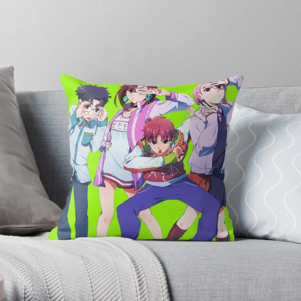 Dandadan Momo Ayas And Okaru Throw Pillow