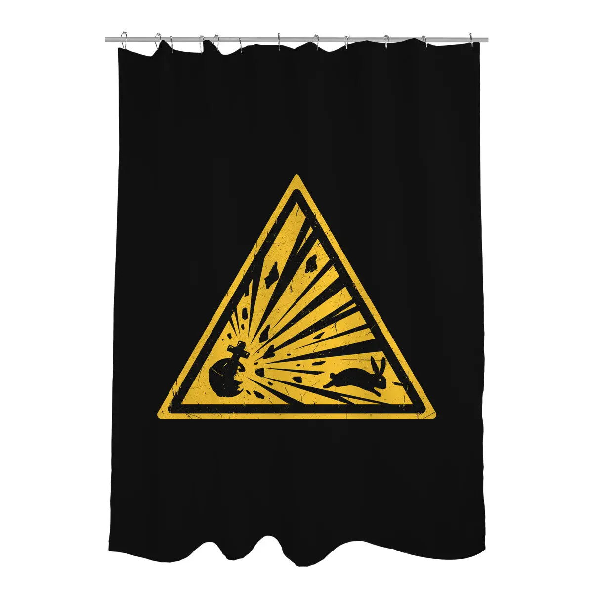 Danger on Three Shower Curtains