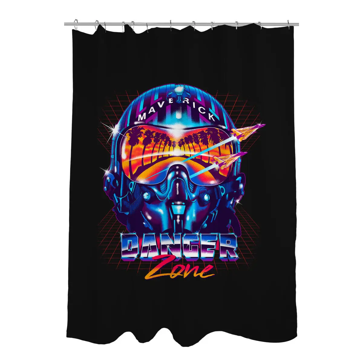 Danger Zone Shower Curtains