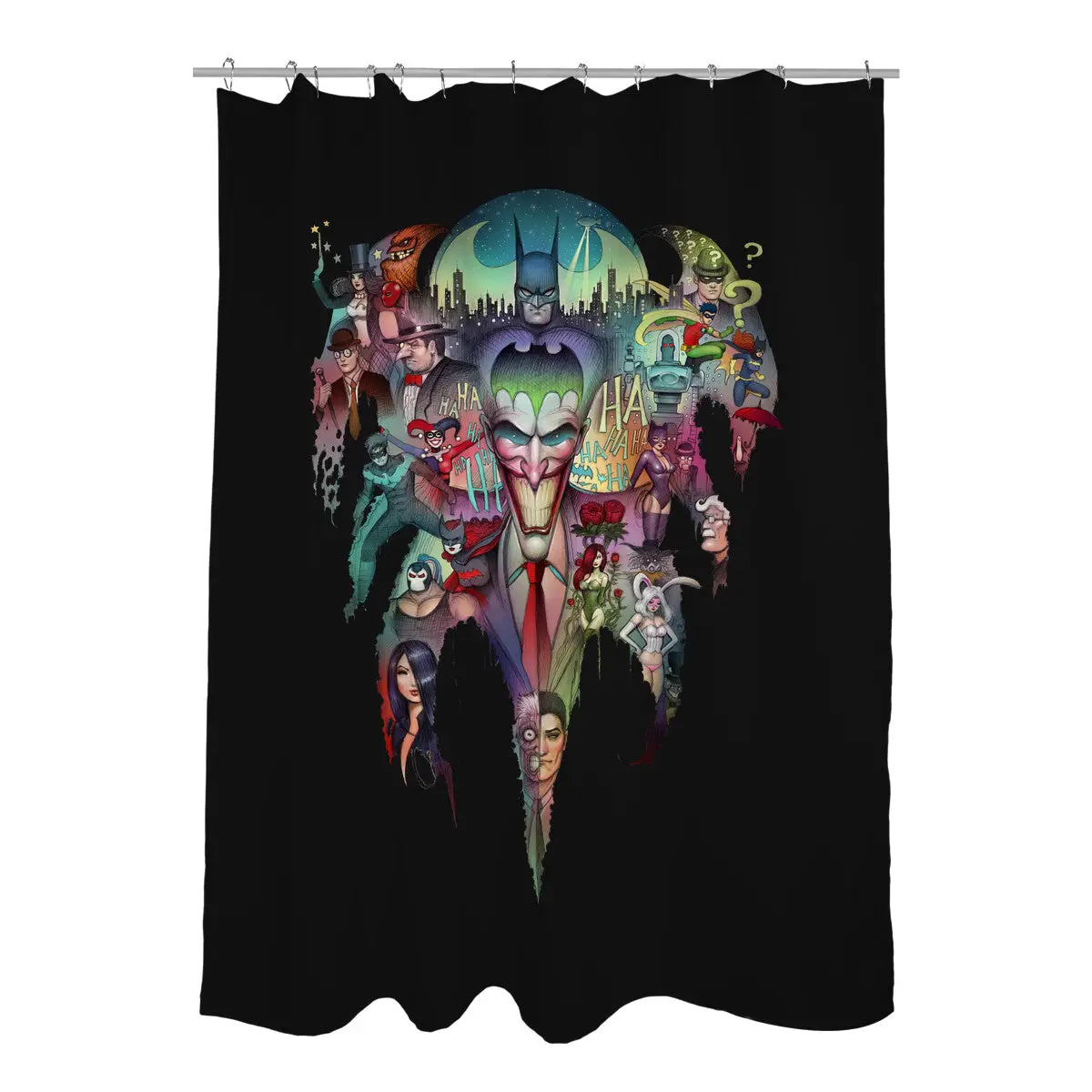 Dark Collage Shower Curtains