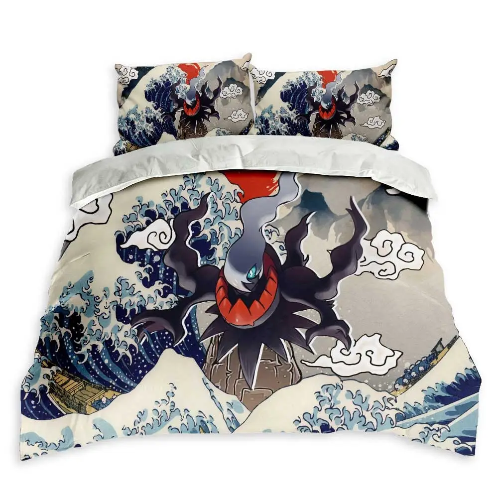 Darkrai Bedding Set Kanagawa Great Wave Custom
