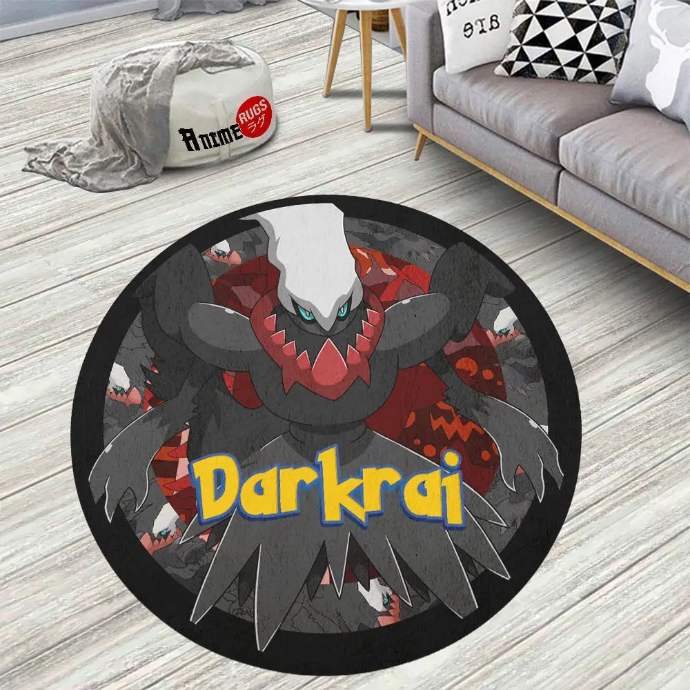 Darkrai Skid-Proof Round Rug