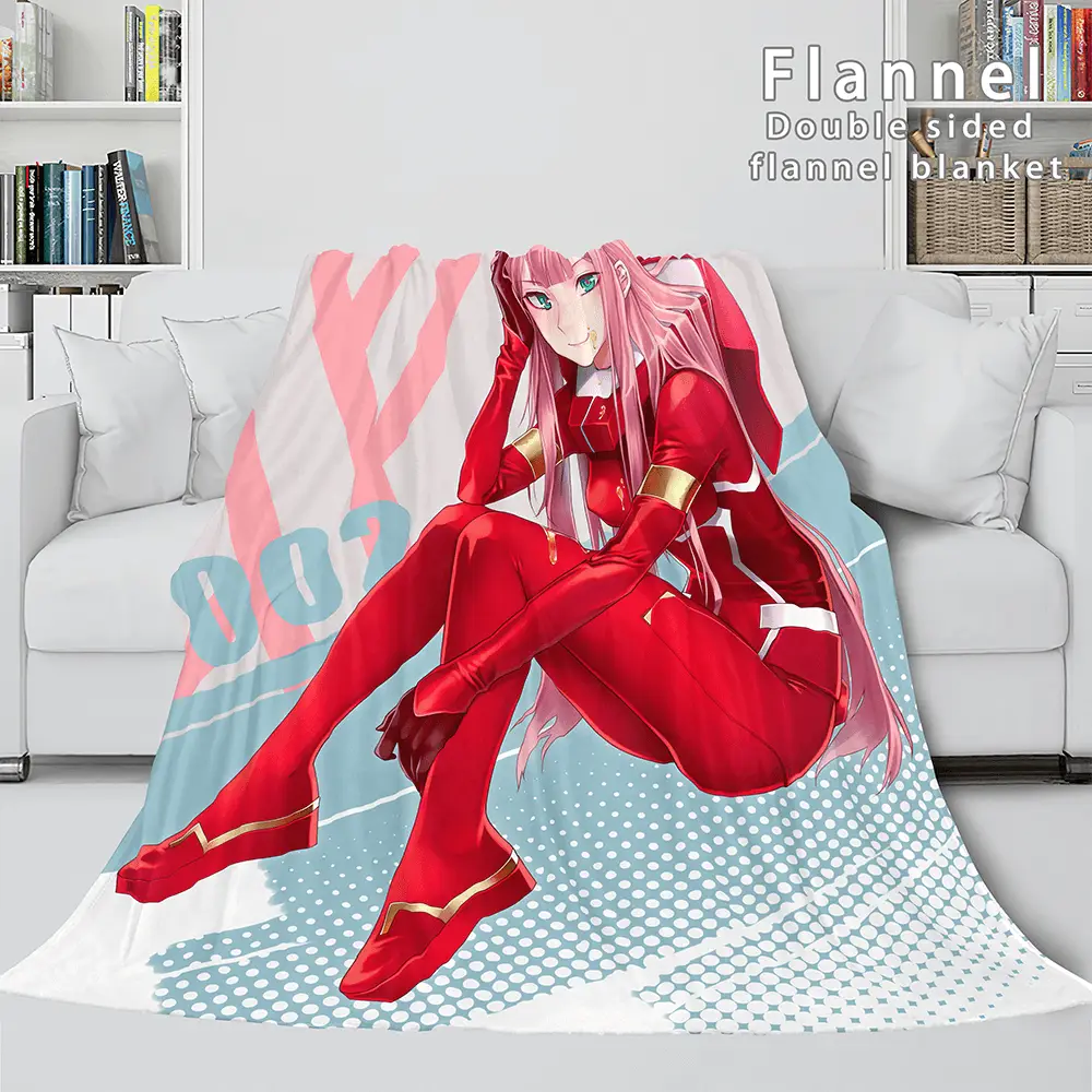 DARLING in the FRANXX Cosplay Flannel Blanket Wrap Nap Quilt