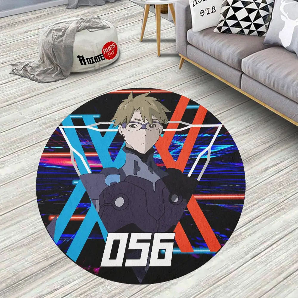 Darling In The Franxx Goro Code056 Round Rug Custom Circle Carpet