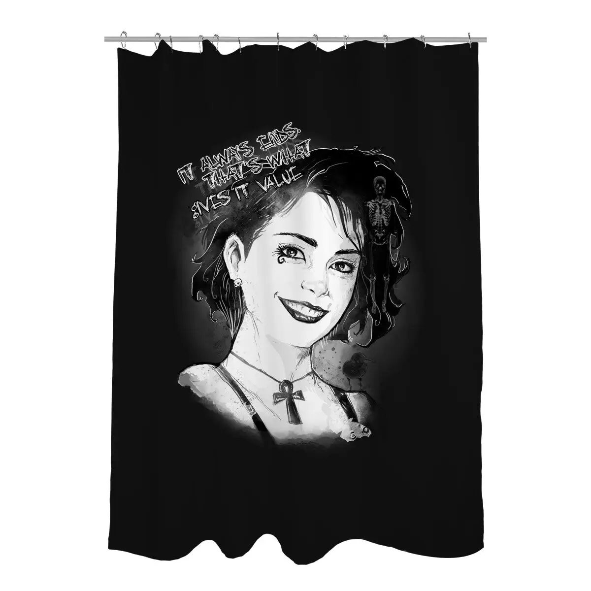 Dead Smile Shower Curtains