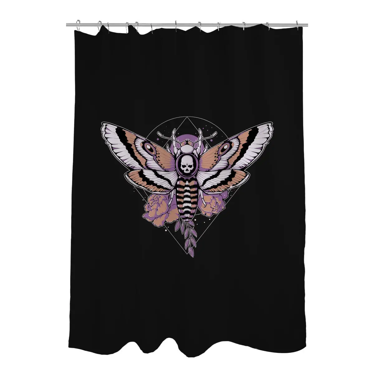 Death Moth Shower Curtains