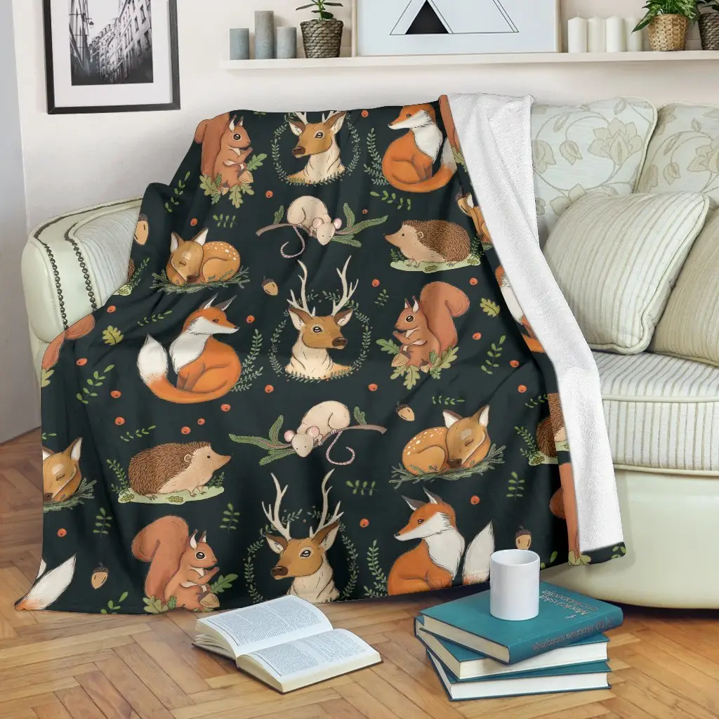 Deer Fox Blanket