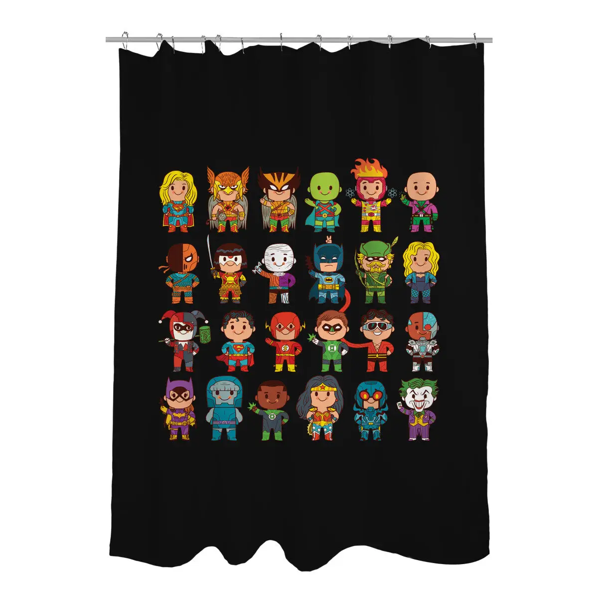 Delightfully Cute Little Heroes Shower Curtains