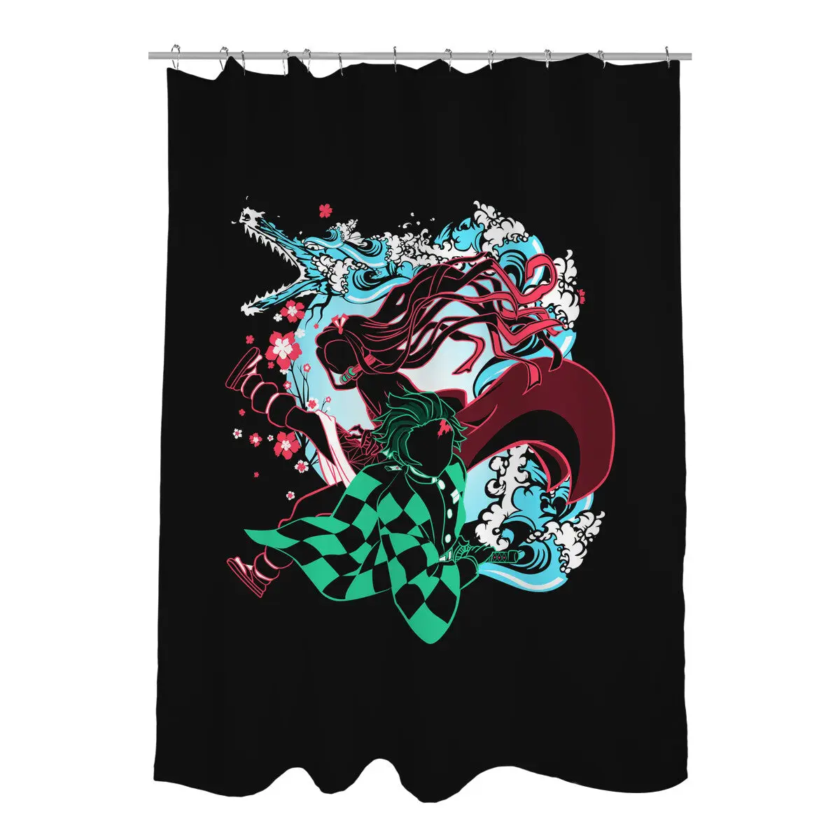 Demon Sister Slayer Brother Shower Curtains