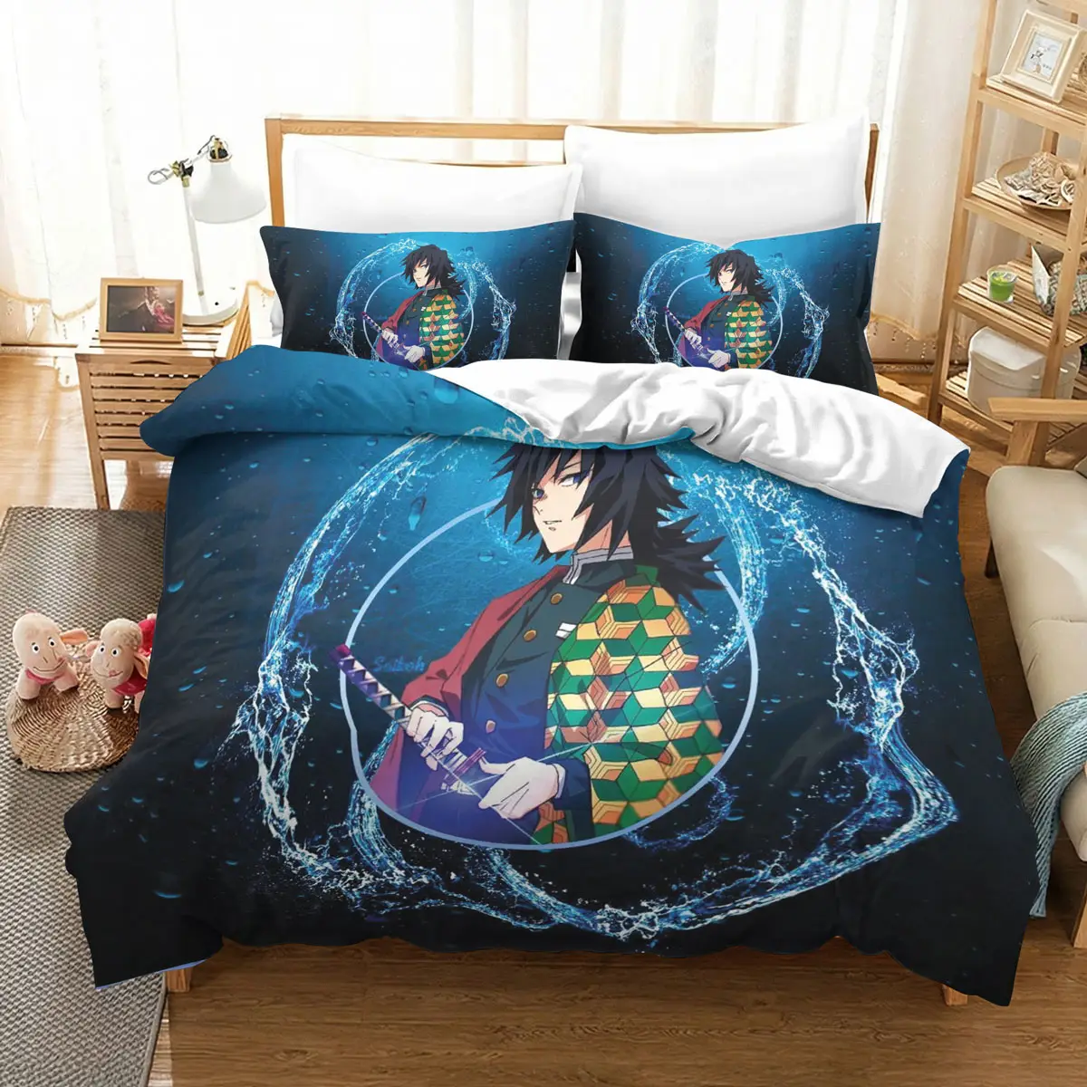 Demon Slayer Giyu Tomioka Water Style Anime Bedding Set