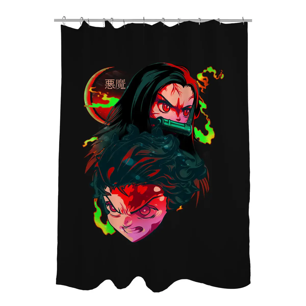 Demon Slayer Siblings Shower Curtains