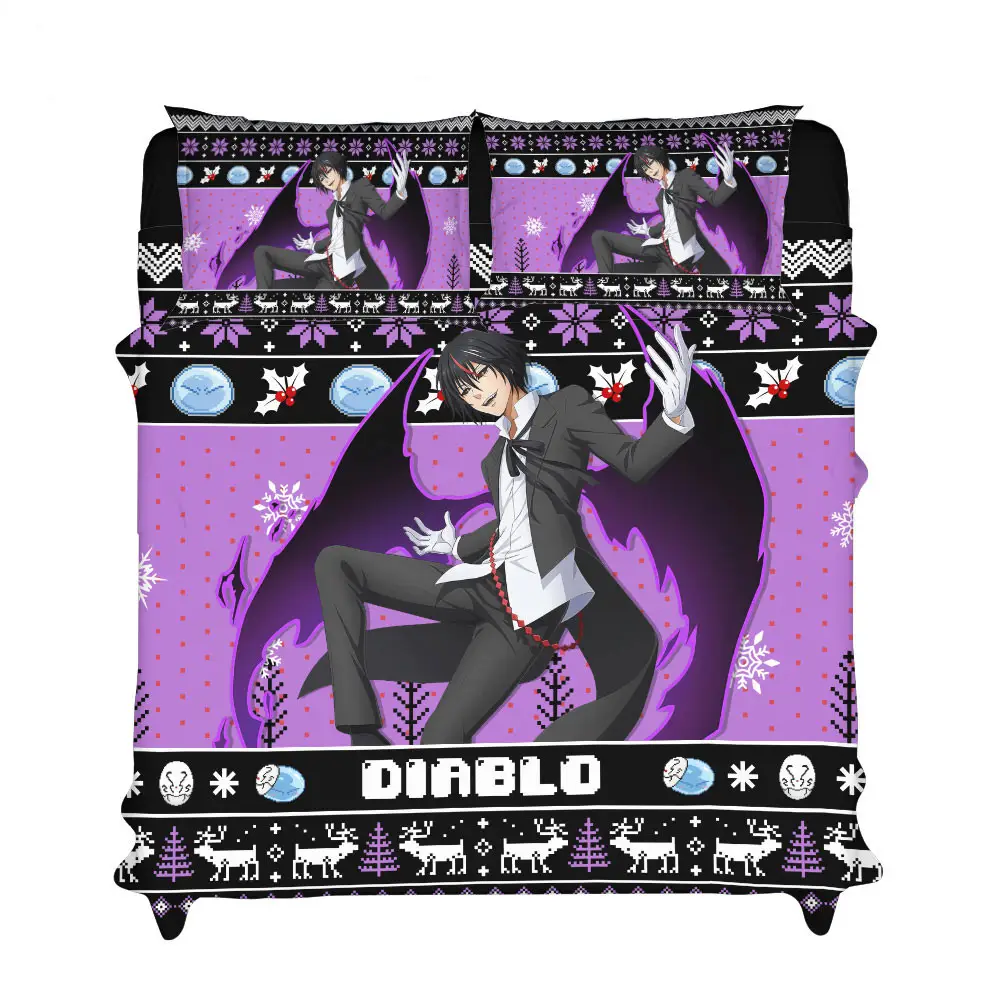 Diablo Xmas Bedding Set Bed Room Home Decor For Anime Fans