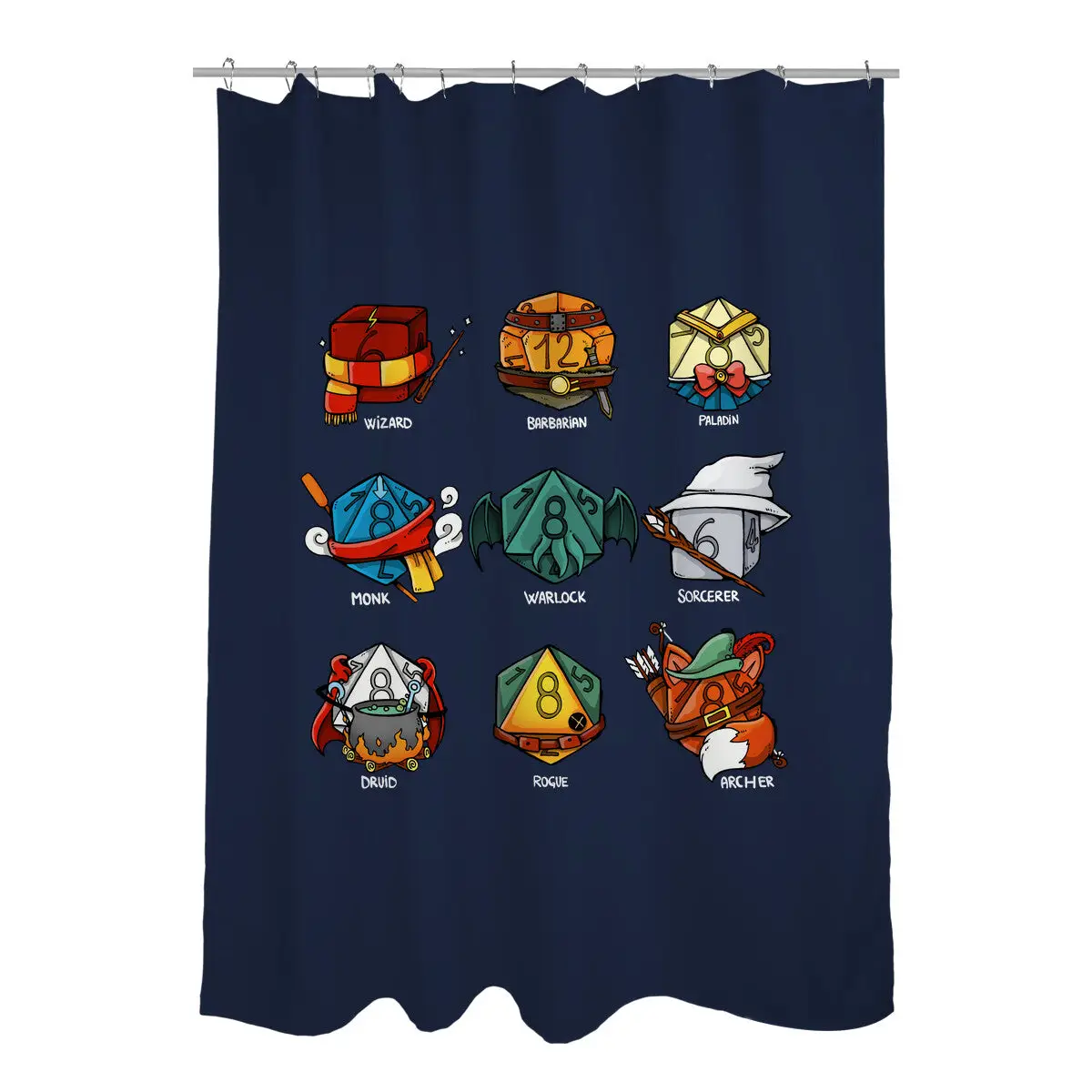 Dice Nerd Shower Curtains