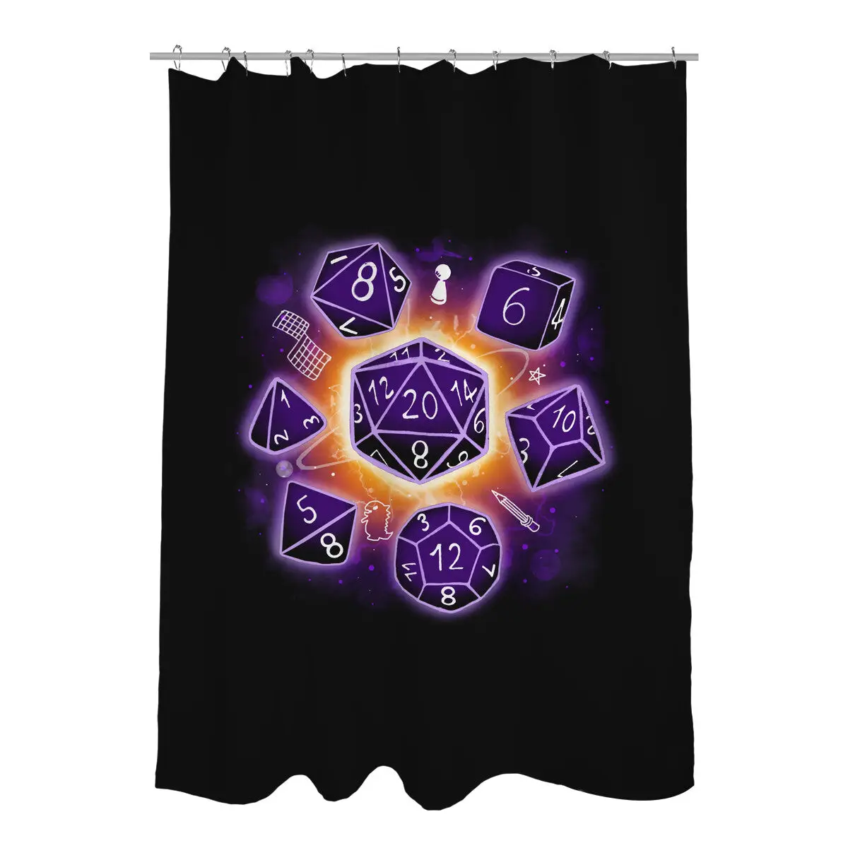 Dice Universe Shower Curtains