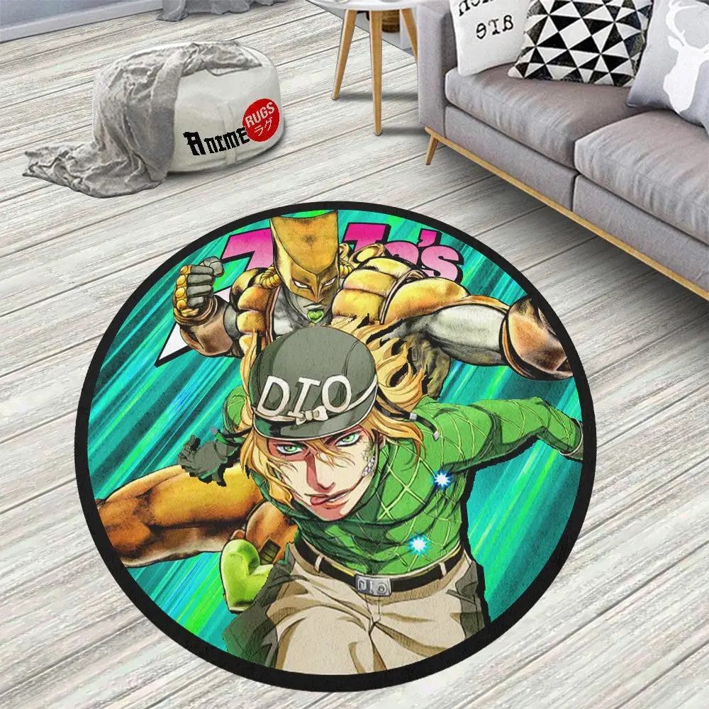 Dio Brando Round Rug Custom Jojo's Bizarre Adventure