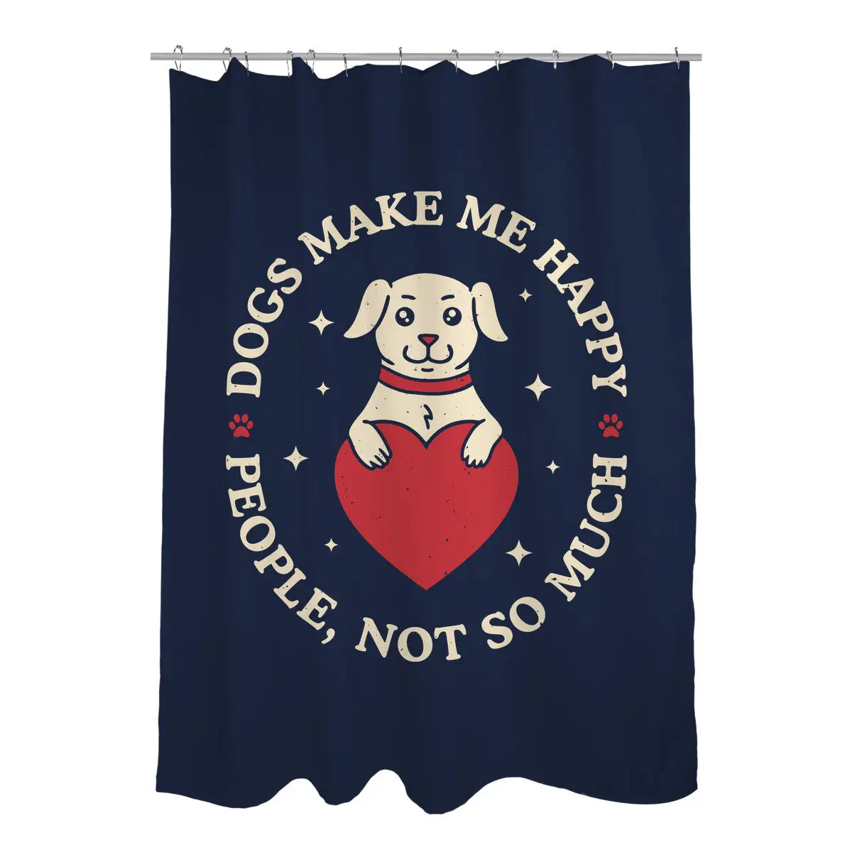 Dogs Make Me Happy Shower Curtains