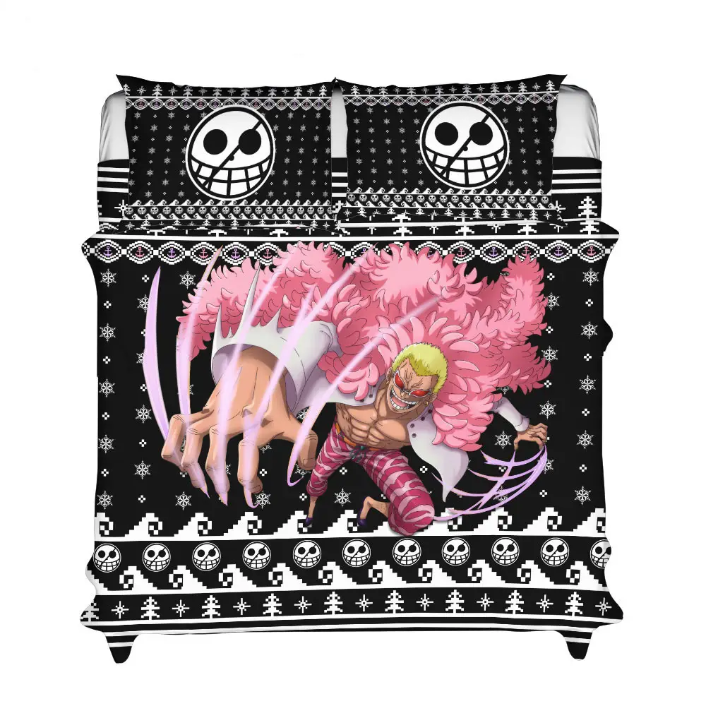 Donquixote Doflamingo Xmas Polyester Duvet Cover Set