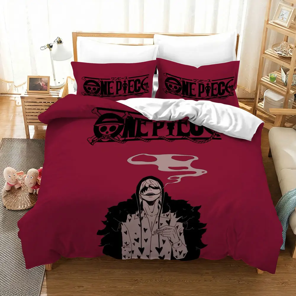 Donquixote Rosinante Corazon One Piece Crimson Bed Set