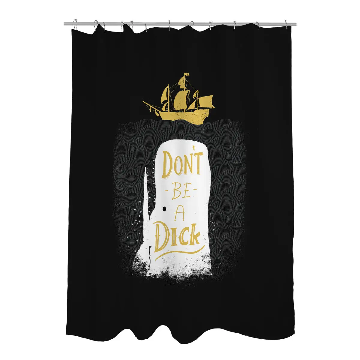 Don't Be a Dick Shower Curtains