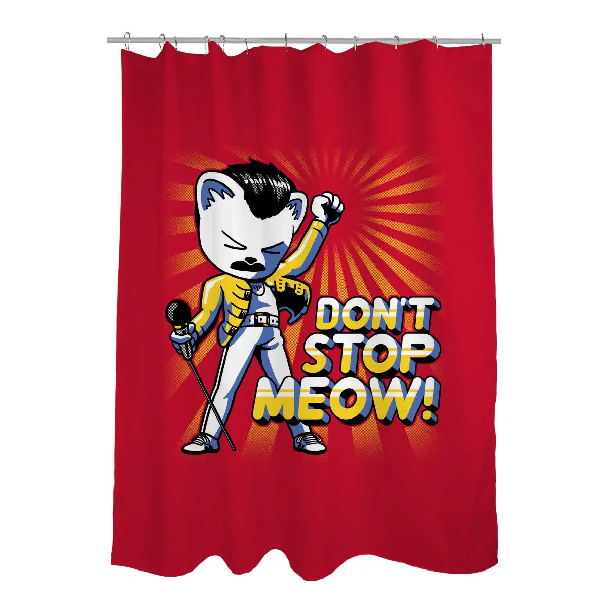 Don't Stop Meow Shower Curtains