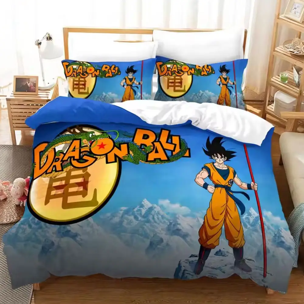 Dragon Ball Goku Power Pole Classic Anime Bed Set