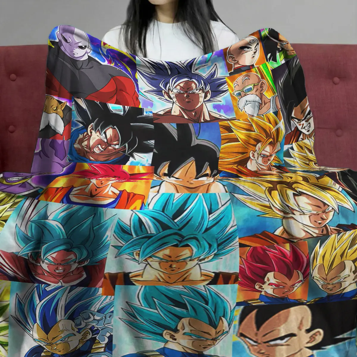 Dragon Ball Multi Character Power Anime Blanket
