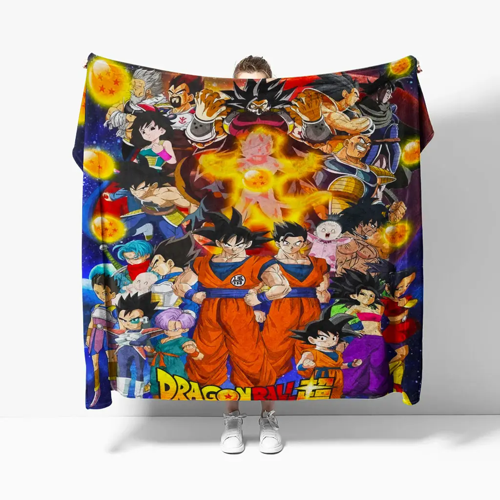 Dragon Ball Super Characters Fleece Quilt Blanket for Fans