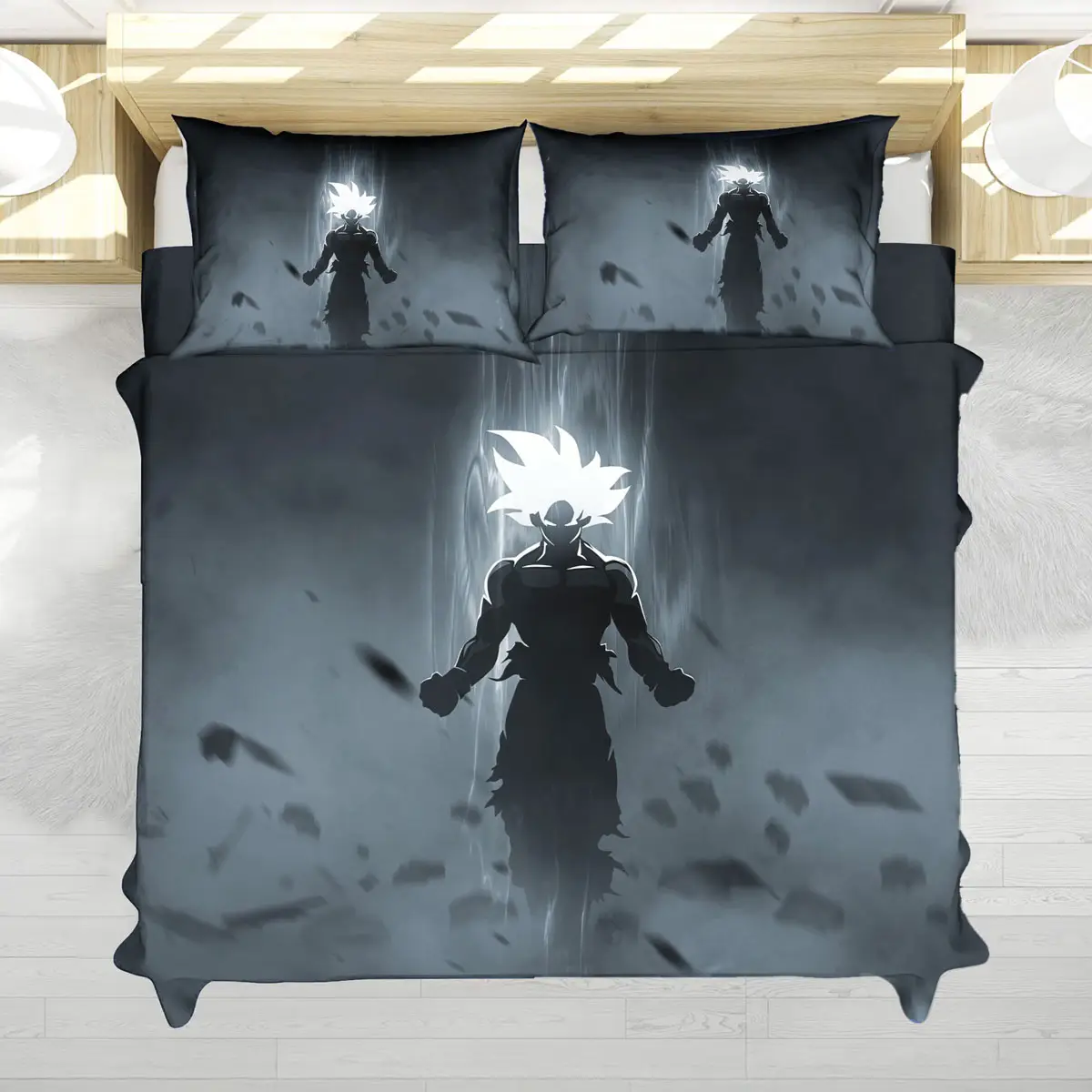 Dragon Ball Ultra Instinct Silhouette Anime Bedding Set