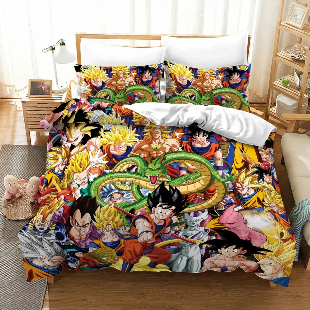 Dragon Ball Z Legendary Goku Shenron Battle Collage Bedding Set