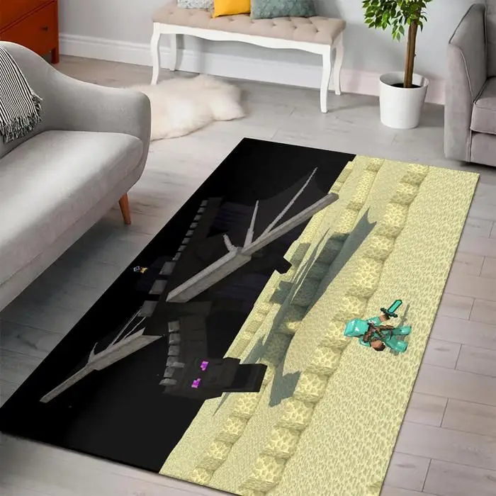 Dragon Minecraft Bedroom Area Rug Design