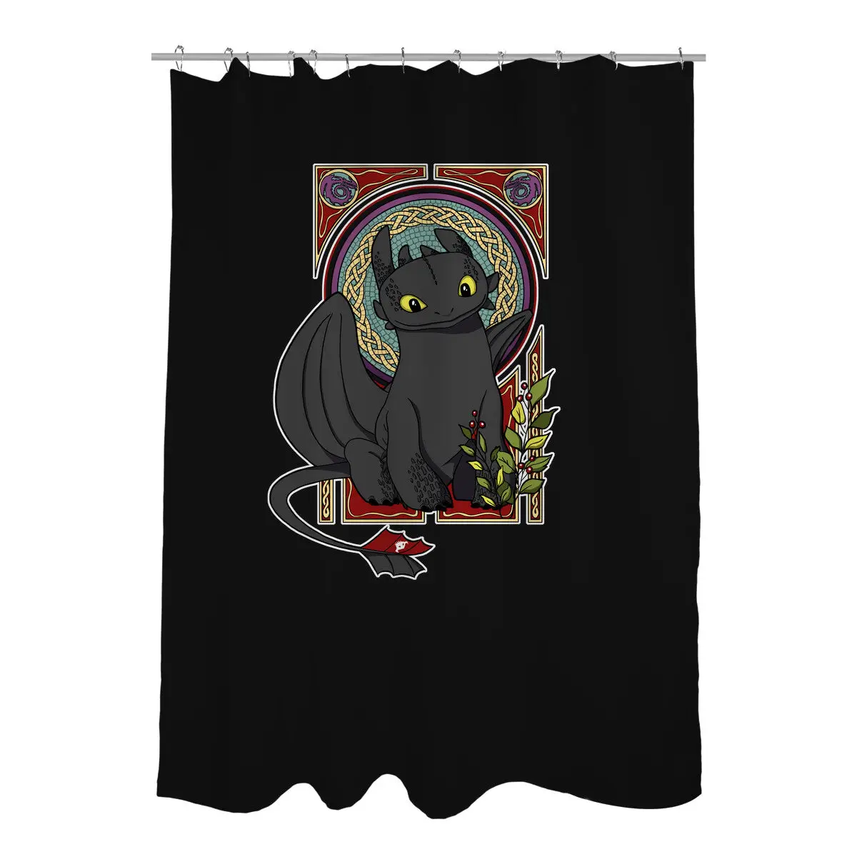 Dragon Nouveau Shower Curtains