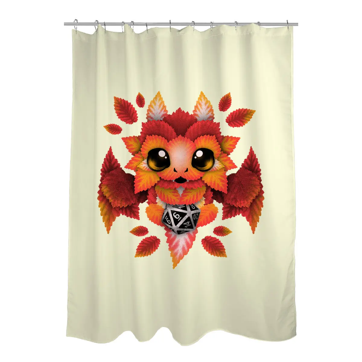 Dragon Of Leaves Shower Curtains