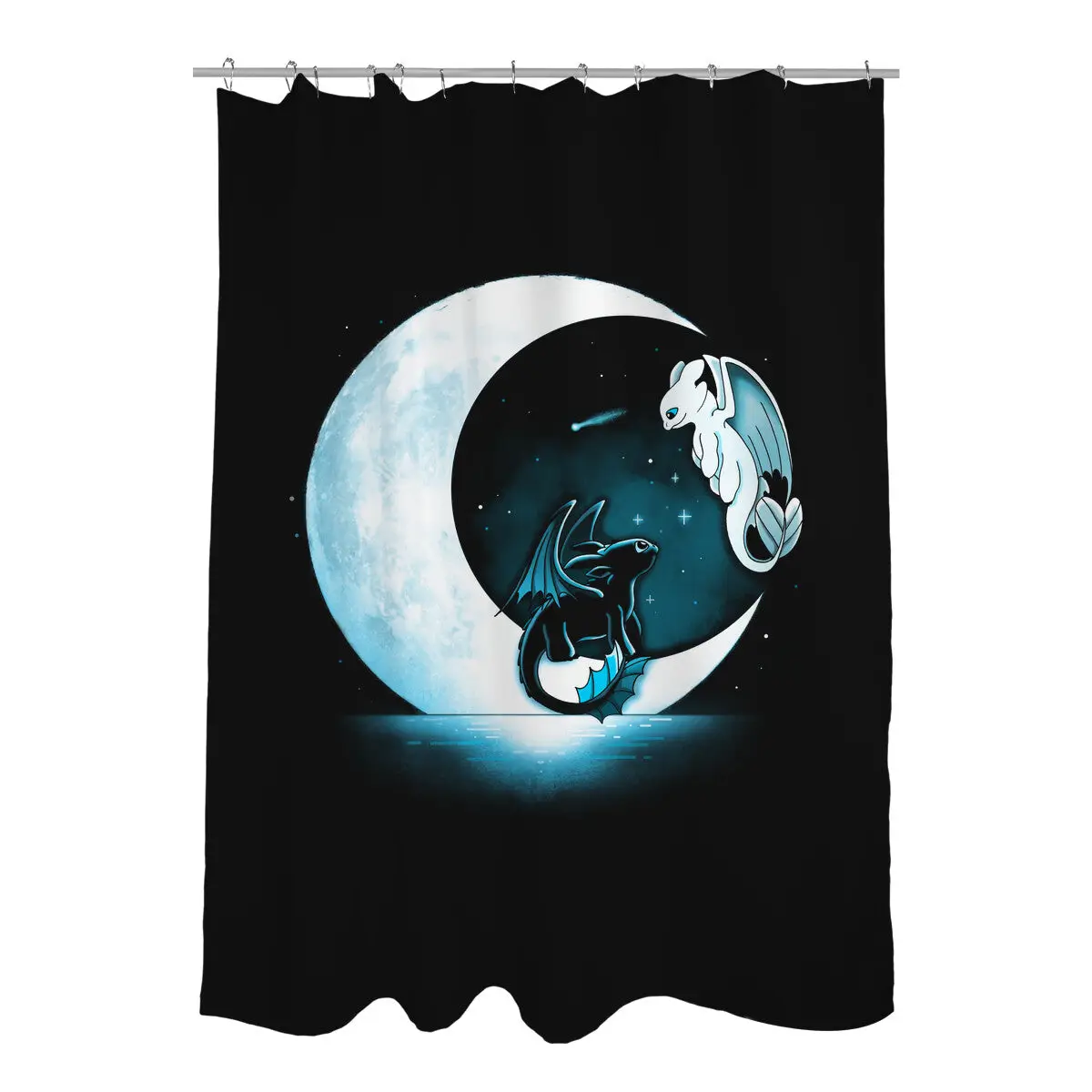 Dragons Moon Shower Curtains