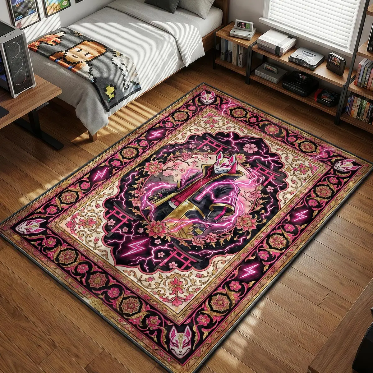 Drift Kitsune Lightning Rug - Fortnite Chair Mat