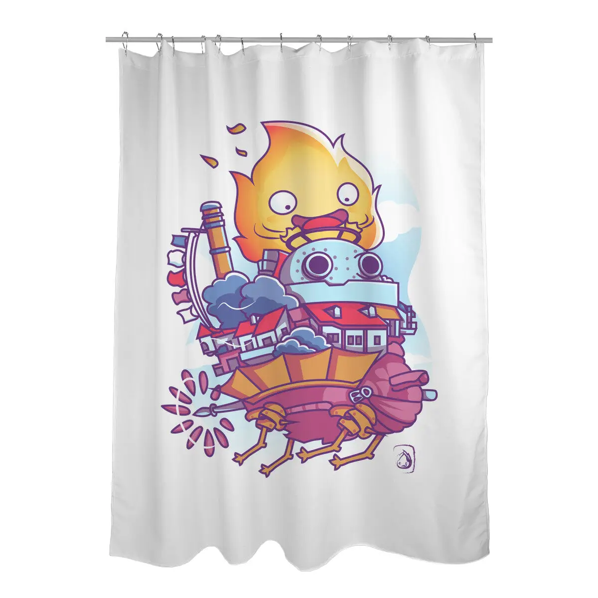 Driver On Fire Shower Curtains