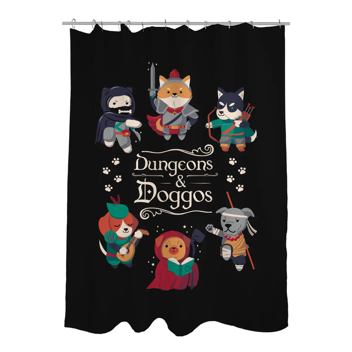 Dungeons & Doggos 2 Shower Curtains